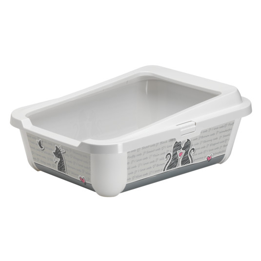 Moderna Cats In Love Litter Box Rimmed