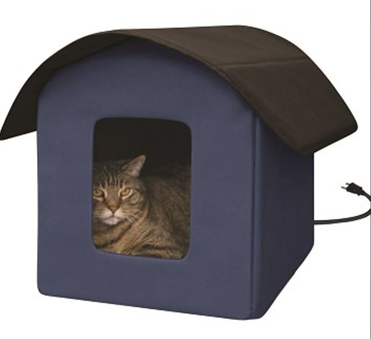 K&H Creative Solutions Heated Kitty Barn, Navy
