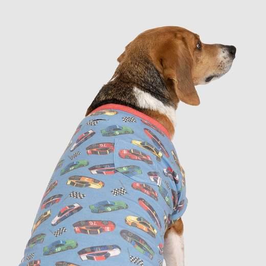 Canada Pooch Follow Me Dog T-Shirt, Racecar, 16-in