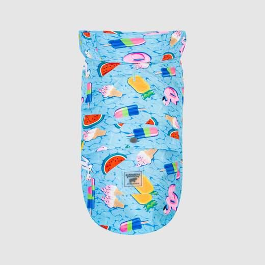 Canada Pooch Pick Me Poncho Dog Raincoat, Pool Party, 12-in