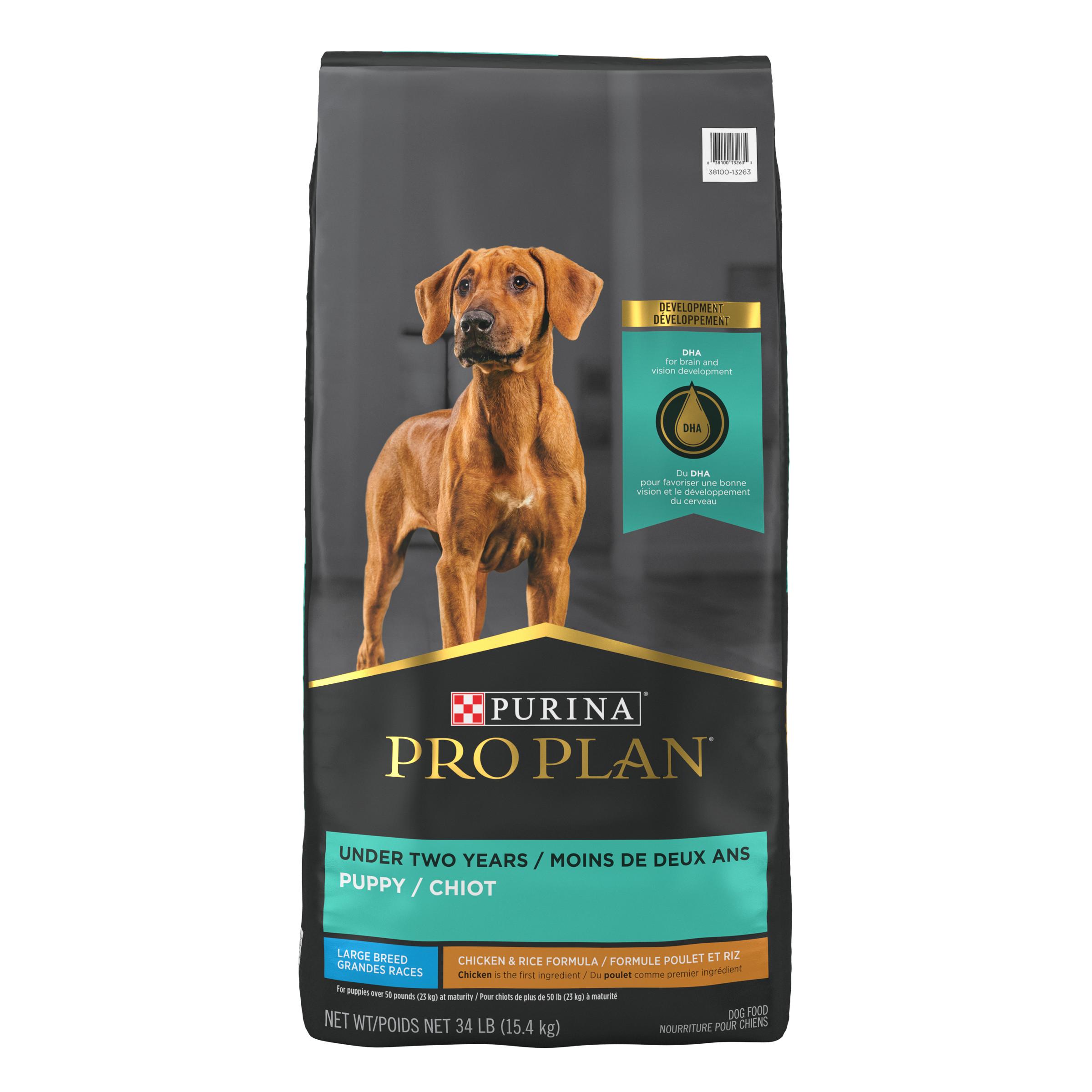 Pro Plan Chicken & Rice Large Breed Puppy Dry Dog Food, 34-lb