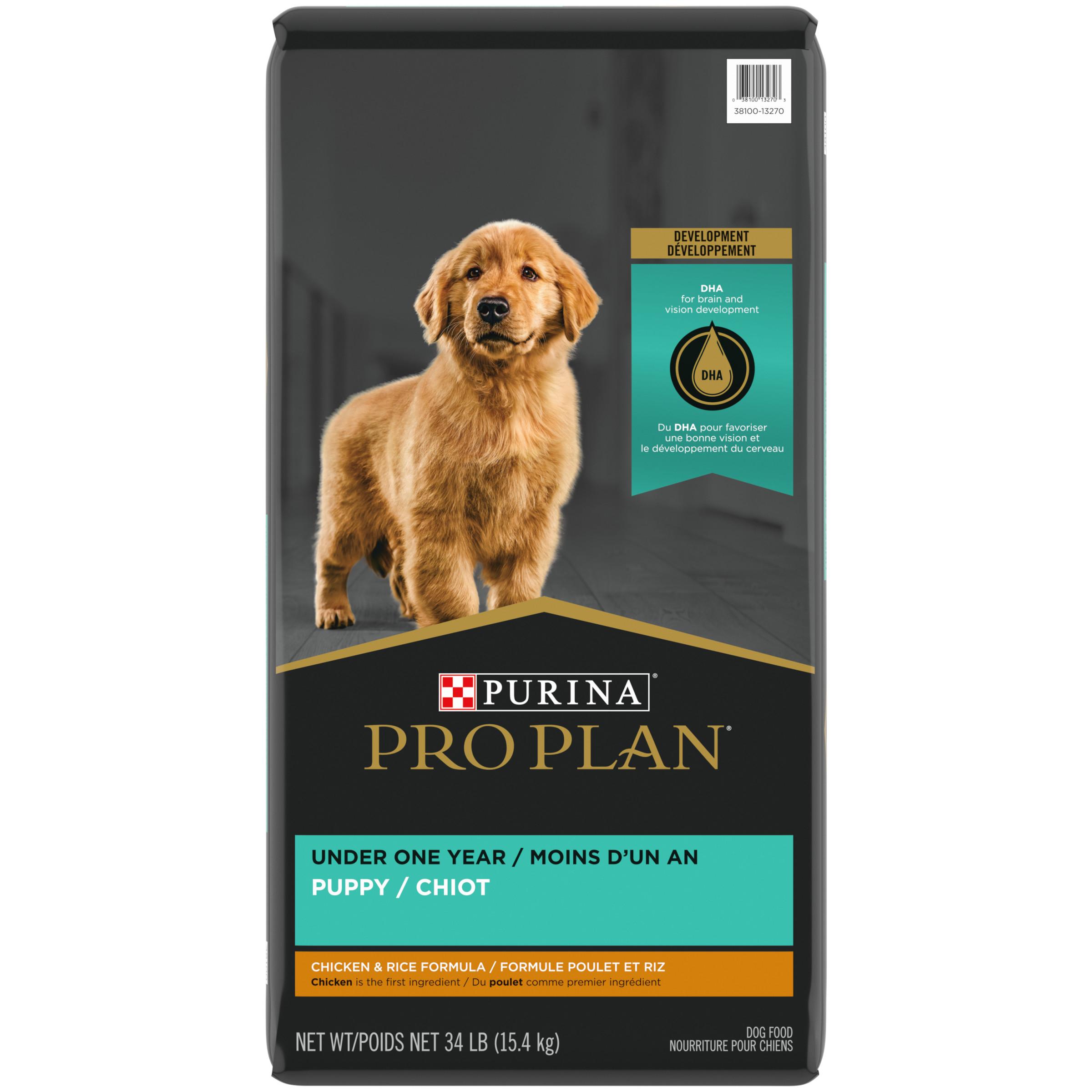 Purina Pro Plan Chicken & Rice Puppy Dry Dog Food, 34-lb