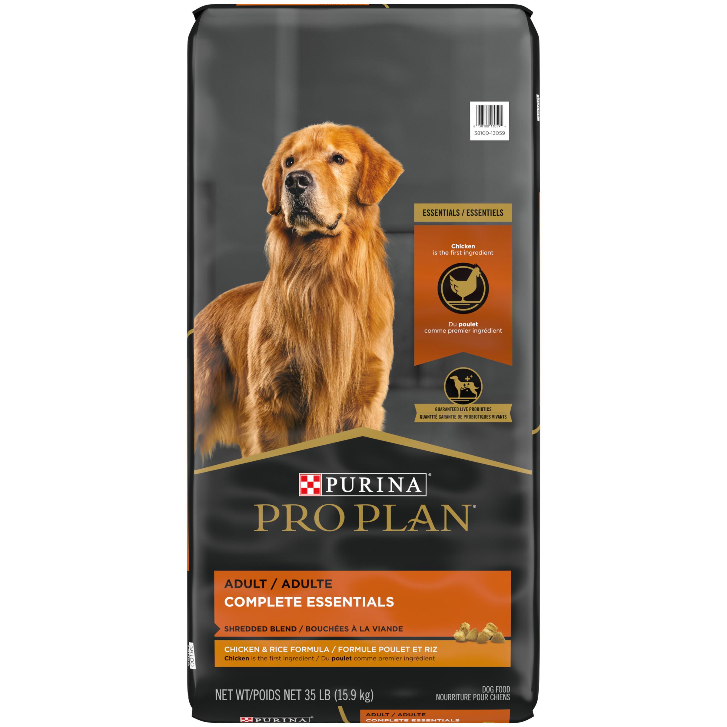 Pro Plan Complete Essentials Shredded Blend Chicken & Rice Adult Dry Dog Food, 35-lb