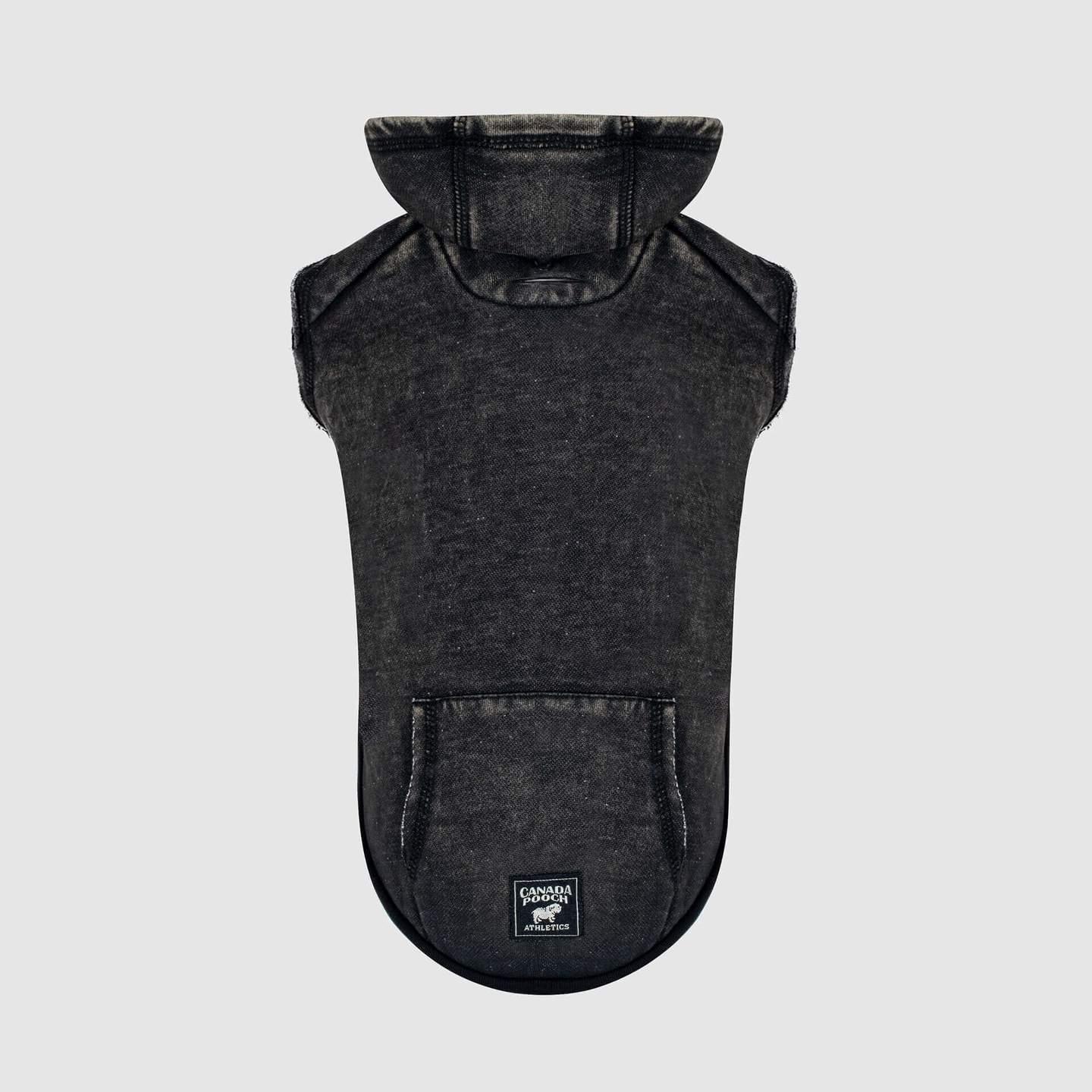 Canada Pooch No Authority Dog Hoodie, Grey, 20-in