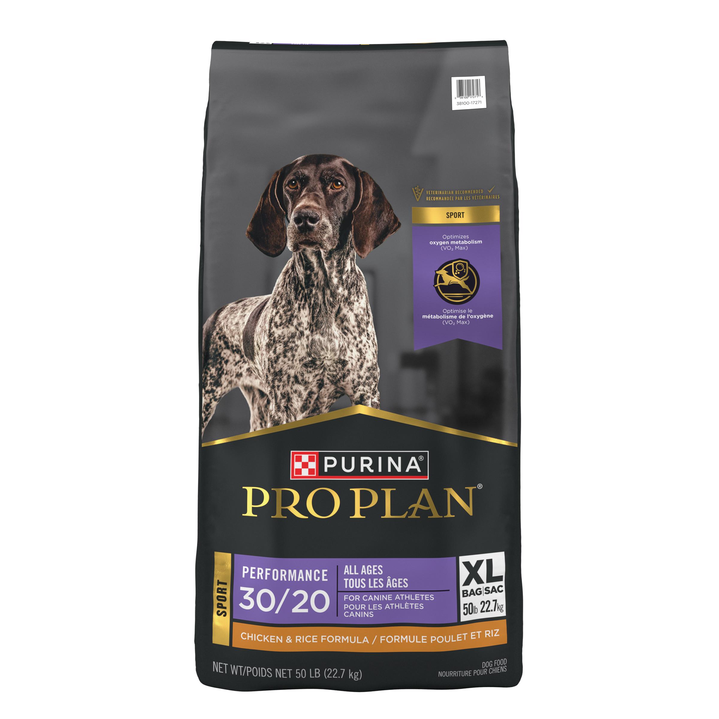 Purina Pro Plan Sport Performance 30/20 Chicken & Rice Dry Dog Food, 50-lb