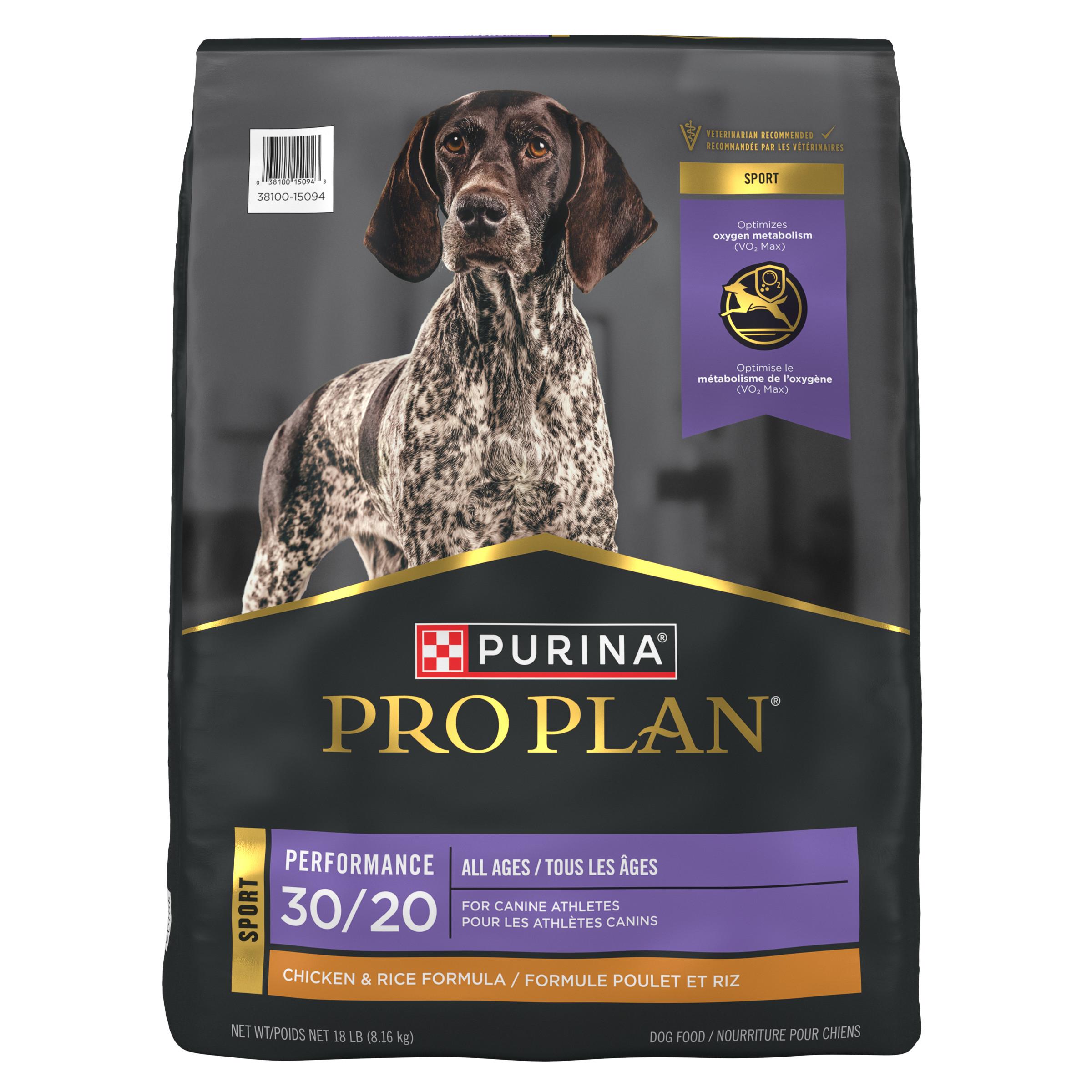 Purina Pro Plan Sport Performance 30/20 Chicken & Rice Dry Dog Food, 18-lb
