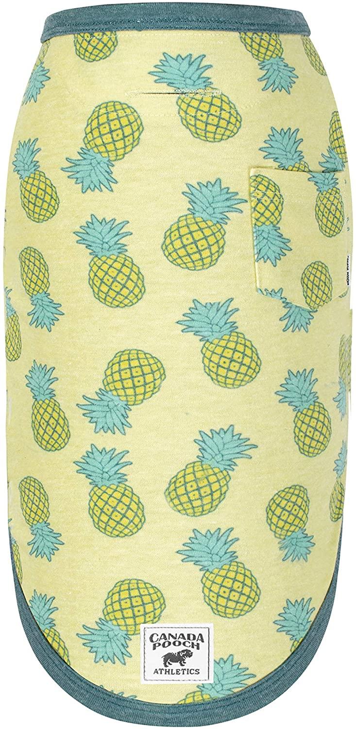 Canada Pooch Follow Me Dog T-Shirt, Pineapples, 22
