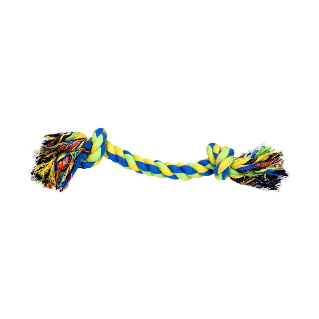 Rascals Jouet pour chien Corde à nœuds Tug, Jaune, 9-in