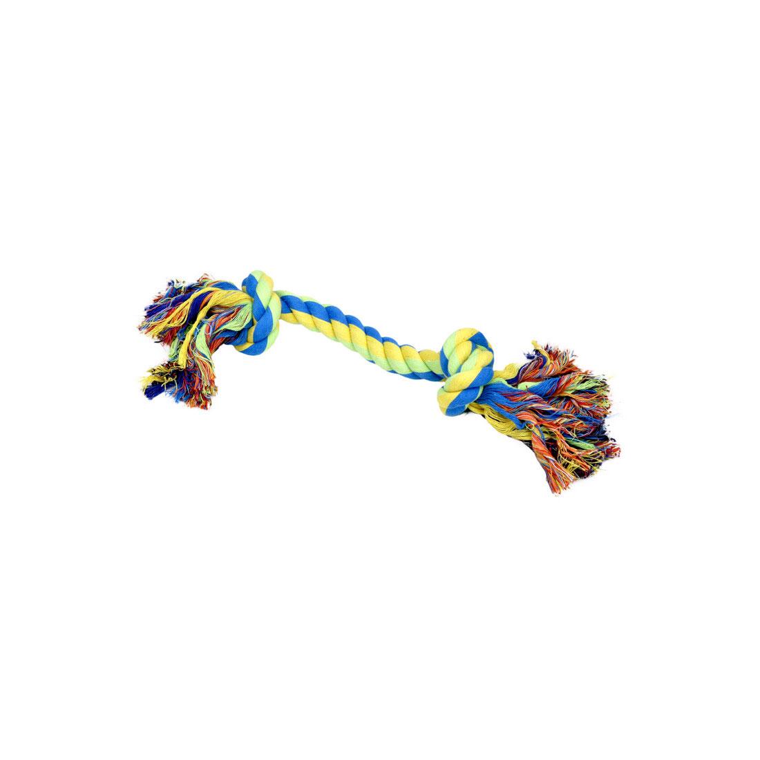 Rascals Jouet pour chien Corde à nœuds Tug, Jaune, 12-in
