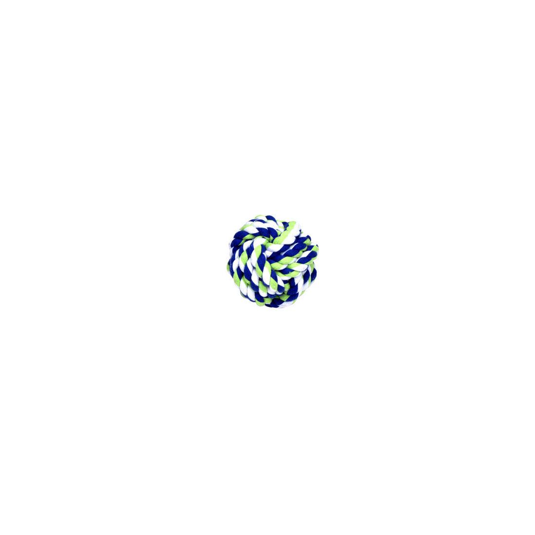 Rascals Knotty Rope Ball Dog Toy, Blue, 5-in