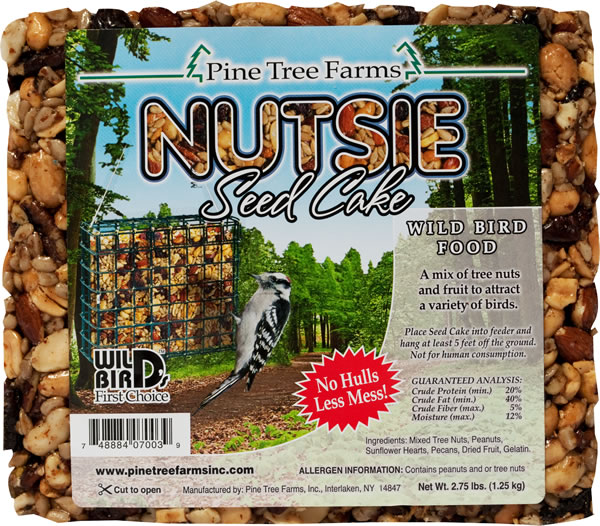 Pine Tree Farms Nutsie Seed Cake Wild Bird Food