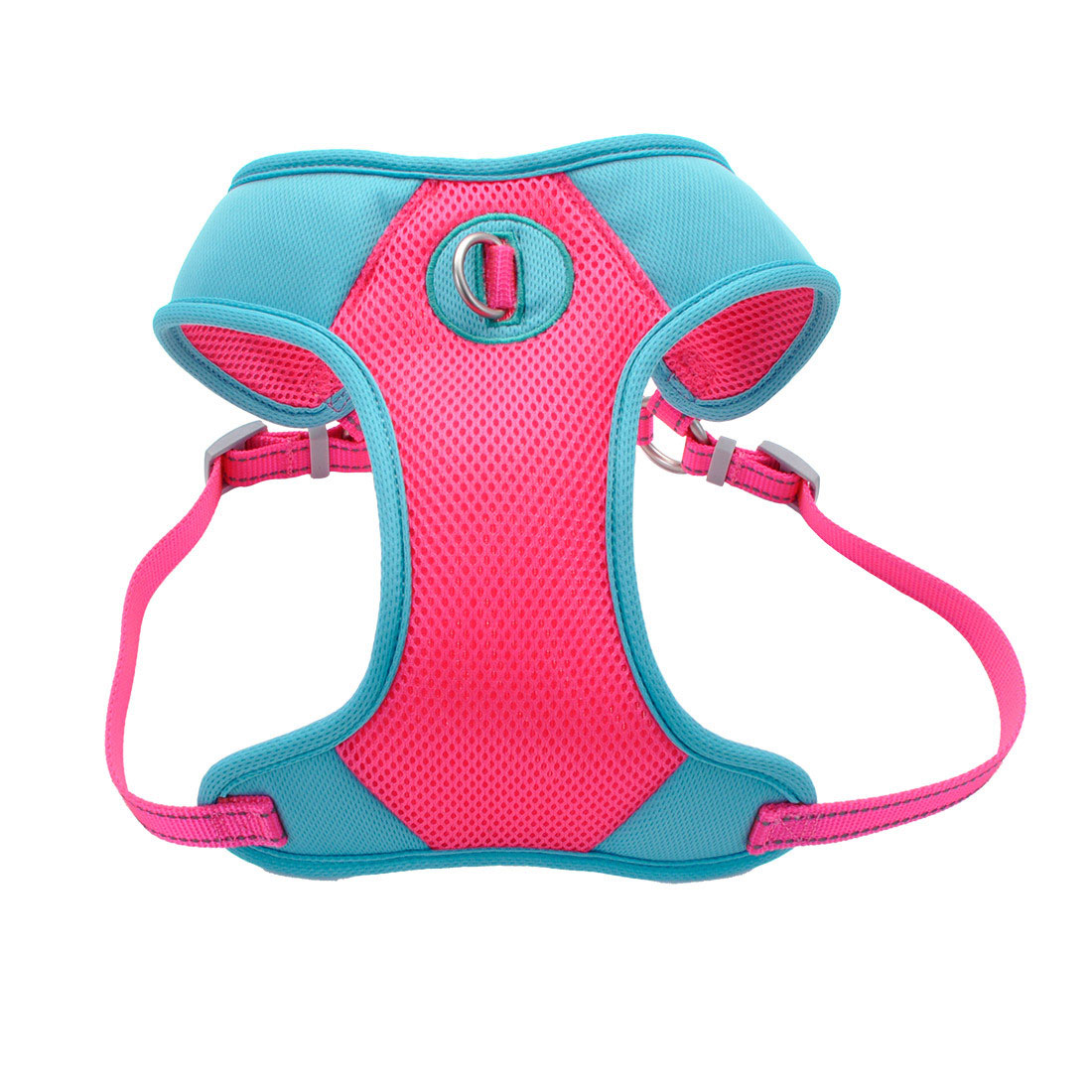 Pro Mesh Harness, Fuscia with Teal