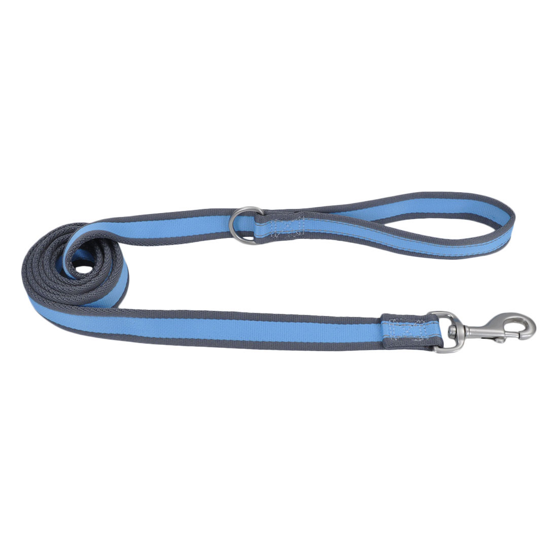 Pro Reflective Dog Leash, Bright Blue with Grey, 1-inx6-ft