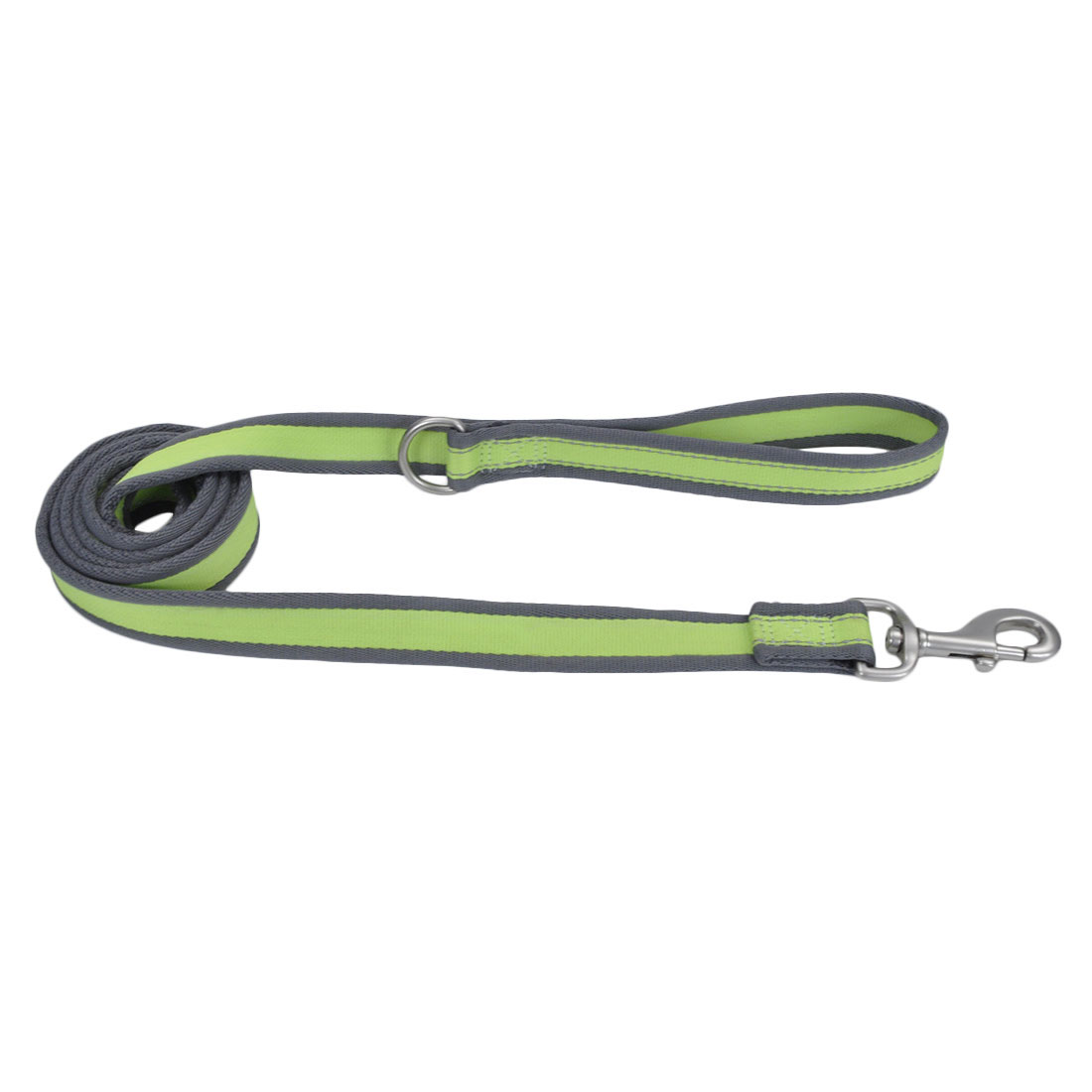Pro Reflective Dog Leash, Bright Green with Grey, 3/4-inx6-ft