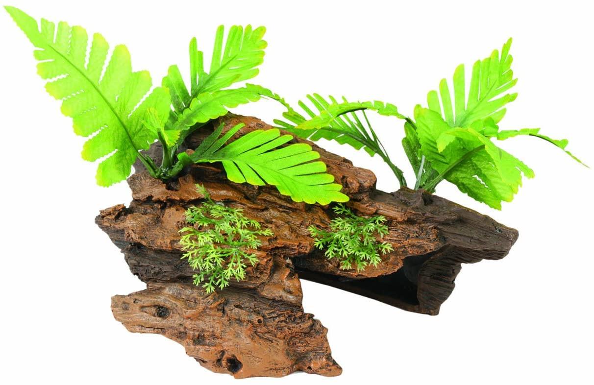 Marina Naturals Malaysian Driftwood with Plants Aquarium Ornament