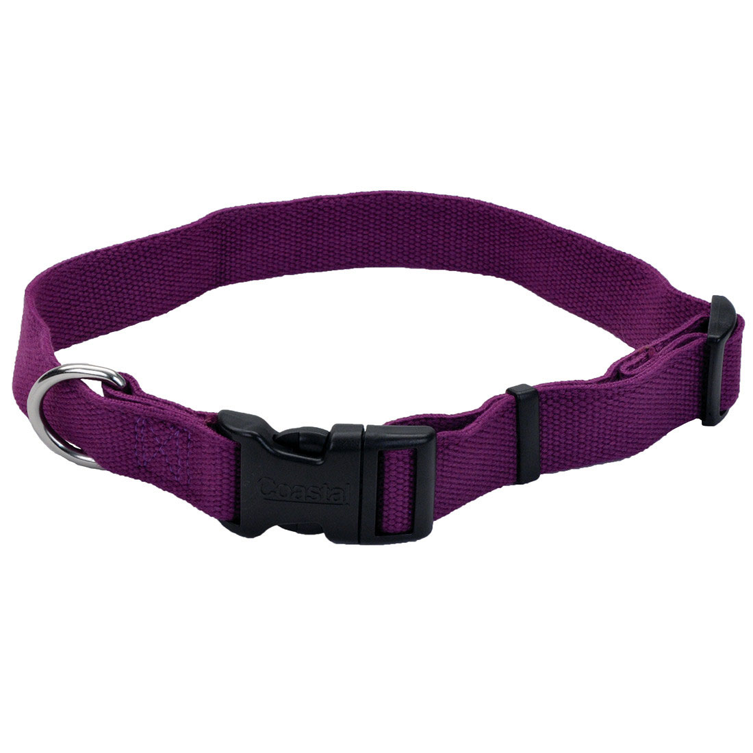 New Earth Soy Adjustable Dog Collar, Eggplant