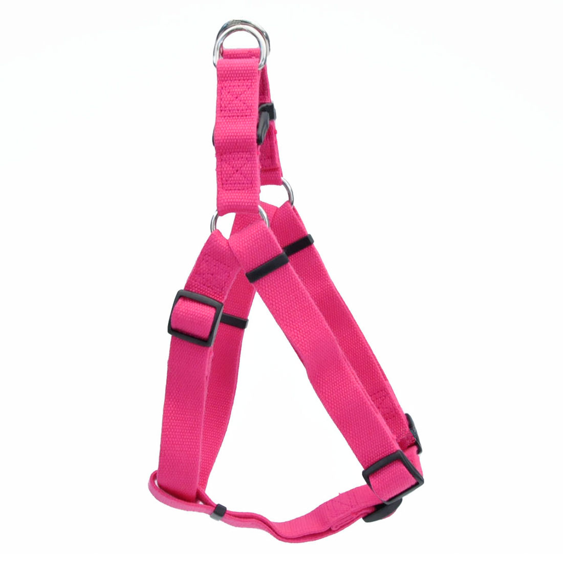 New Earth Soy Comfort Wrap Adjustable Dog Harness, Fuchsia, 1-inx26-38-in