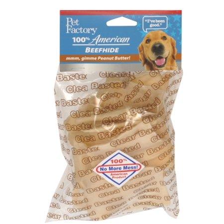 Pet Factory USA Beefhide Clear Basted Chips Peanut Butter Flavored Dog Treats