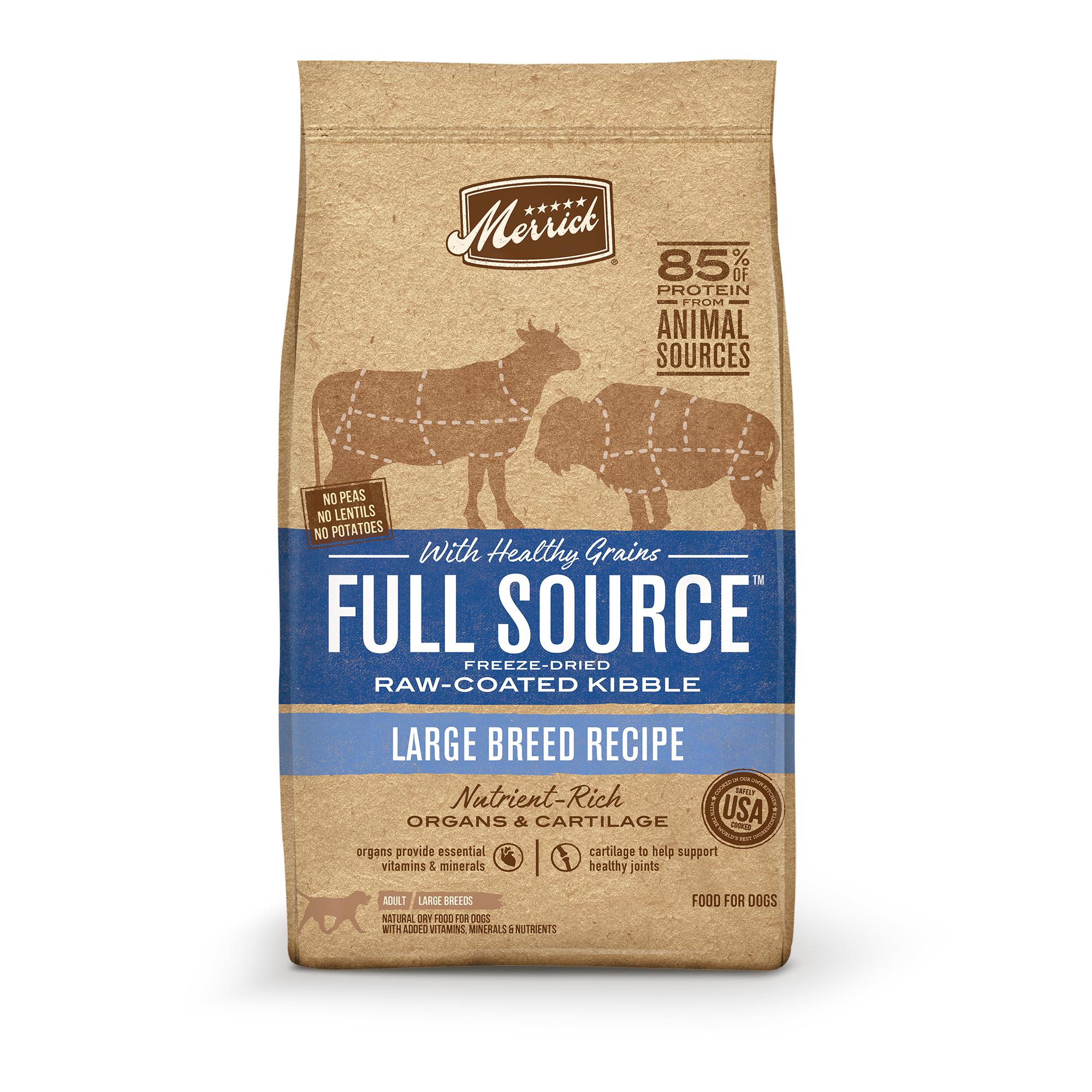 Merrick Full Source Large Breed Healthy Grains Raw-Coated Dry Dog Food