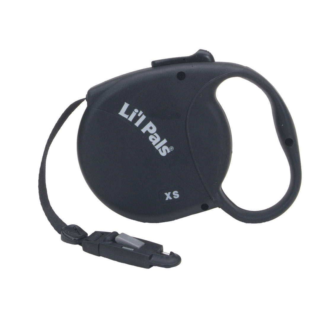Li'l Pals Dog Retractable Leash with E-Z Snap, Black, Up to 16-lb