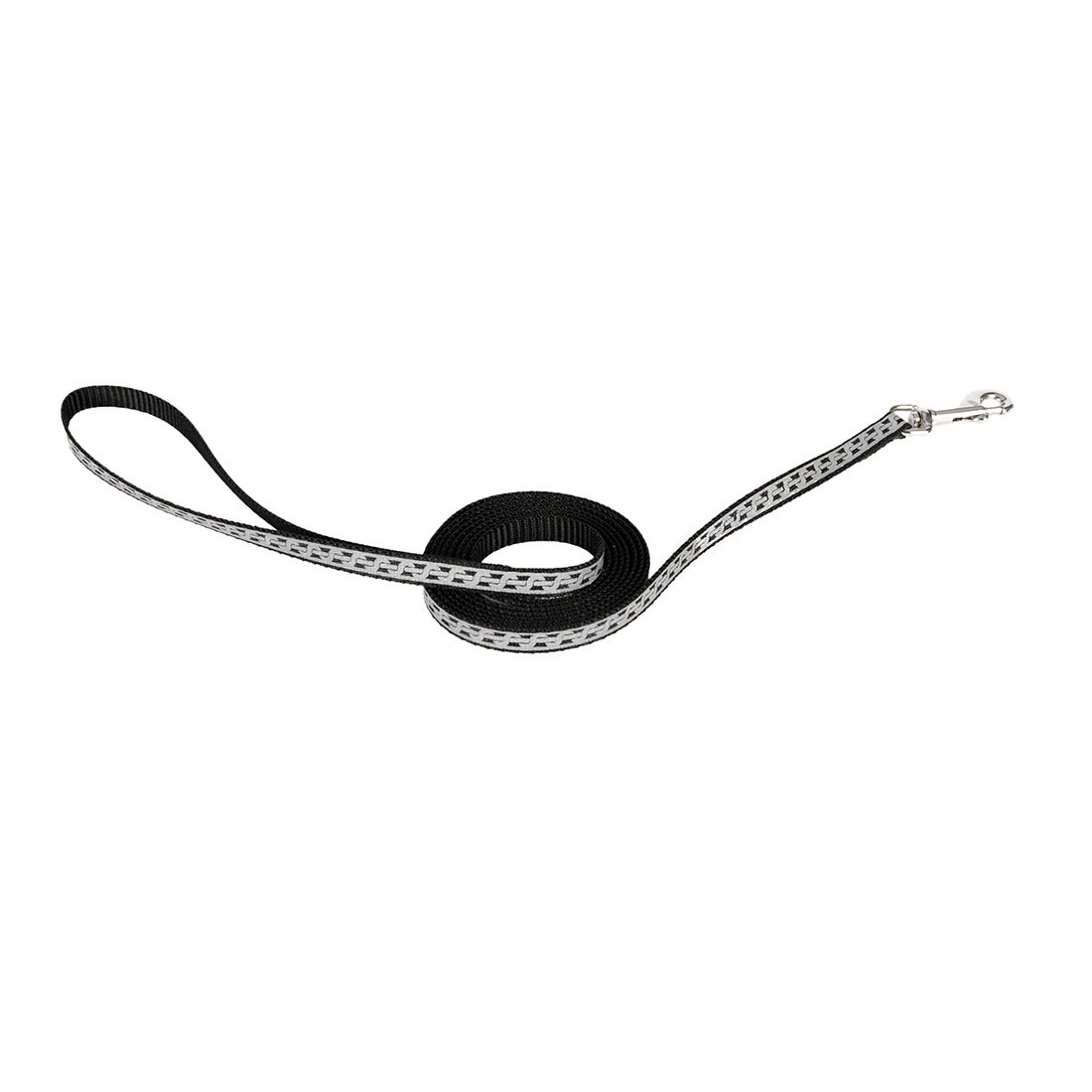 Lazer Brite Reflective Open-Design Dog Leash, Black Chain Link