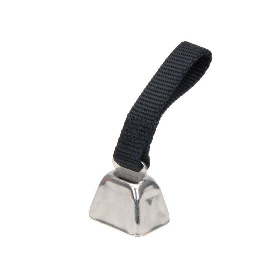Remington Nickel Cow Bell for Dogs, Black, Small