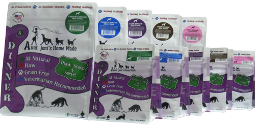 Aunt Jeni's Raw Frozen Dog Food, Turkey, 5-lb