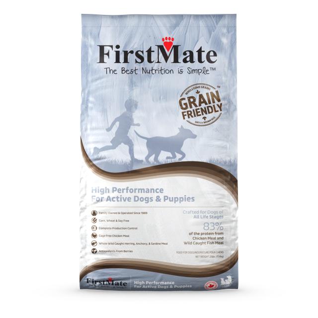 FirstMate High Performance for Active Dogs & Puppies Grain Friendly Dry Dog Food, 25-lb
