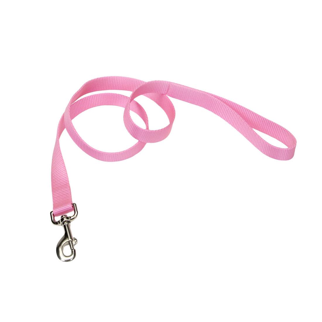 Coastal Single-Ply Dog Leash, Pink Bright, 3/4-in x 4-ft