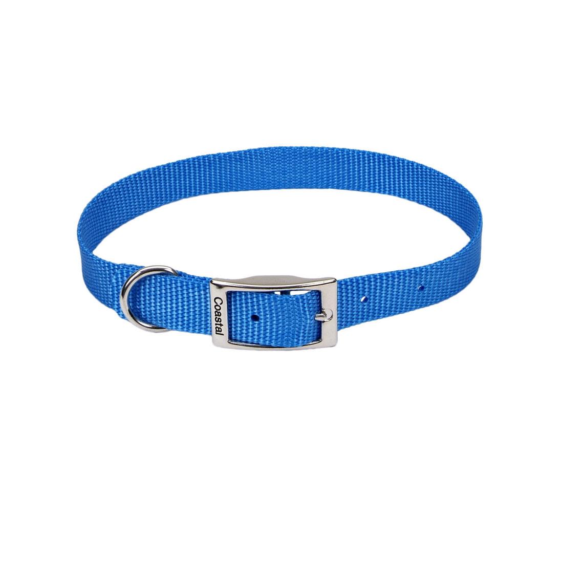 Coastal Single-Ply Dog Collar, Blue Lagoon, 3/4-in x 18-in
