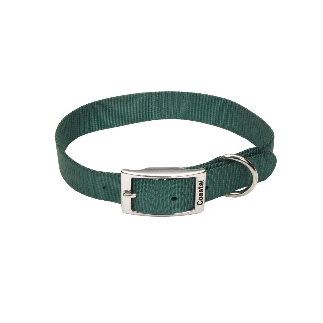 Coastal Single-Ply Dog Collar, Hunter, 1-in x 22-in