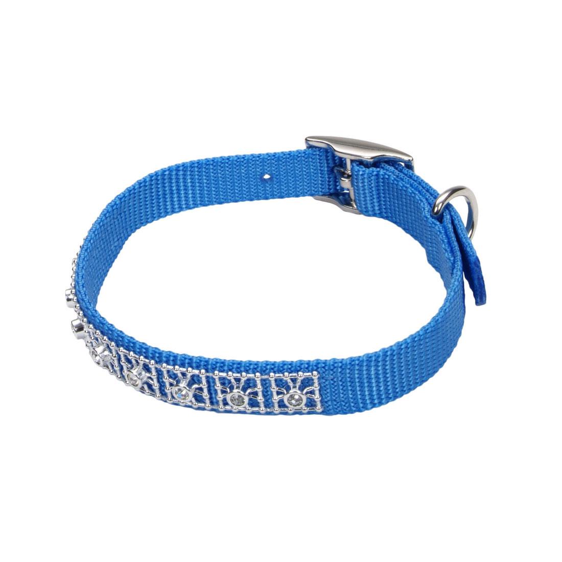 Coastal Jeweled Dog Collar, Blue Lagoon, 3/8-in x 10-in