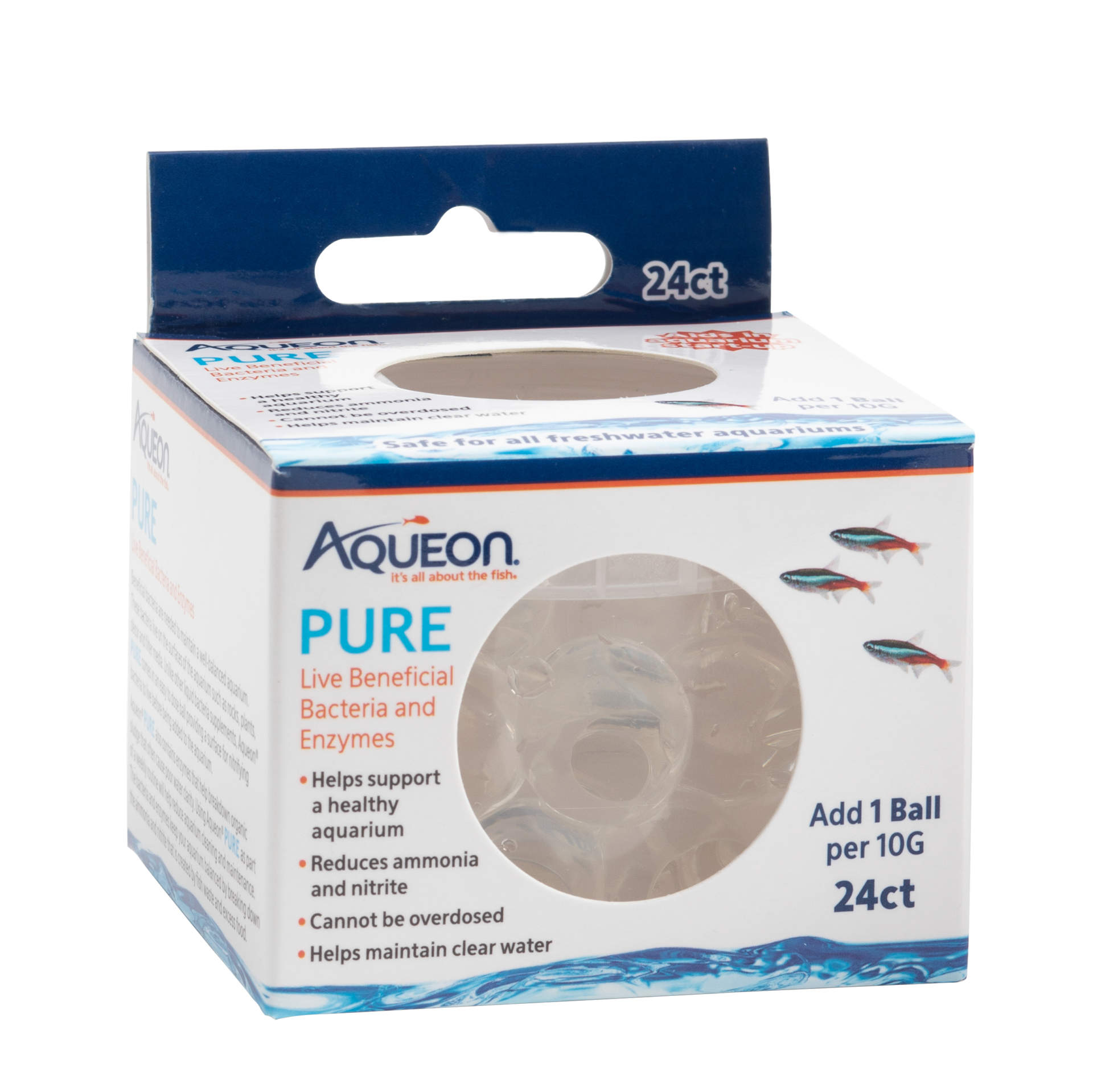 Aqueon Pure Aquarium Water Supplement, 10-gallon, 24-pack