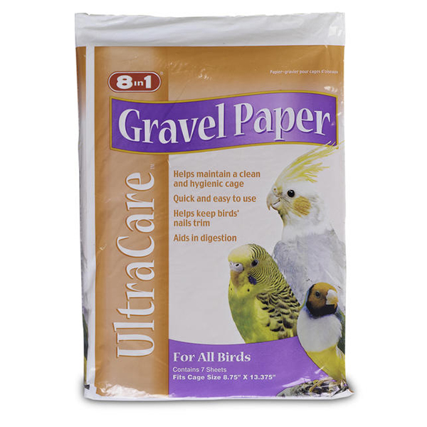 8 in 1 Gravel Paper for Birds, 8-3/4-in x 13-3/8-in