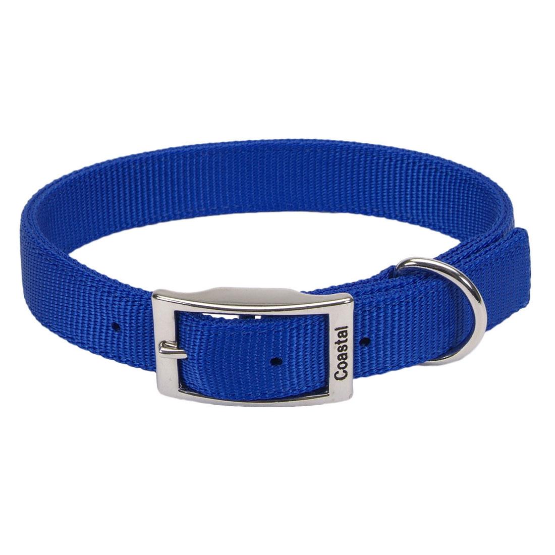 Coastal Double-Ply Nylon Dog Collar, Blue, 1-in x 18-in