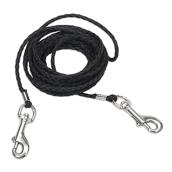 Coastal Poly Cat Tie Out, Black, 1/8-in x 15-ft