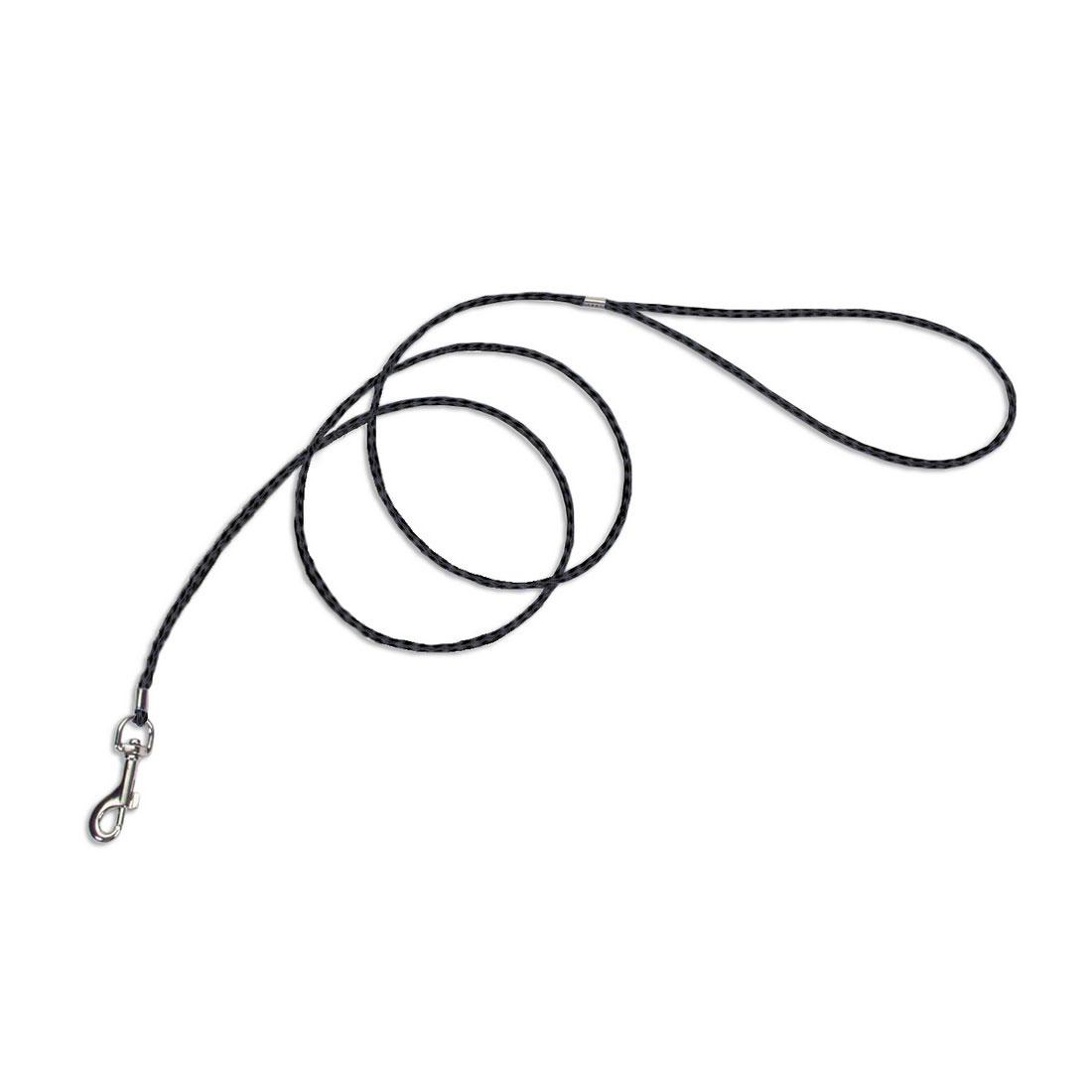 Coastal Braided Poly Clamped Dog Leash, Black