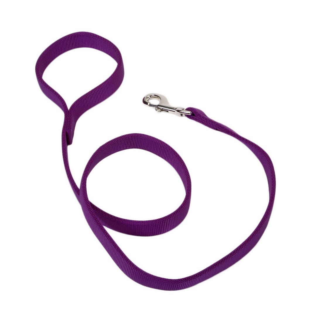 Coastal Double-Ply Dog Leash, Purple, 1-in x 4-ft