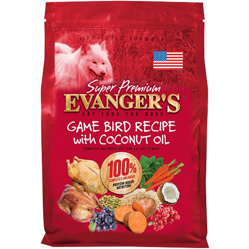 Evanger's Super Premium Gamebird with Coconut Oil Dry Dog Food