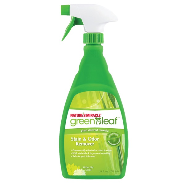 Nature's Miracle Green Leaf Stain & Odor Remover WaterLily Scent 24 oz, 24-oz