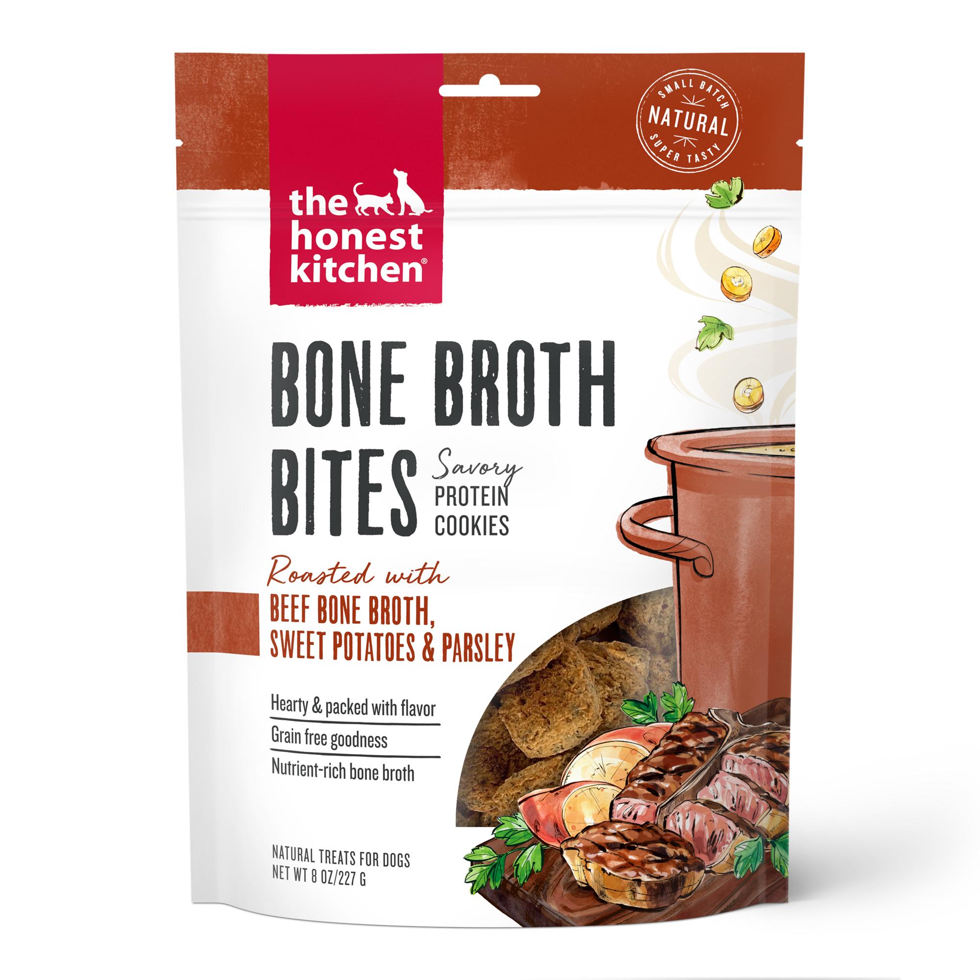 The Honest Kitchen Bone Broth Bites Beef Dog Treats, 8-oz
