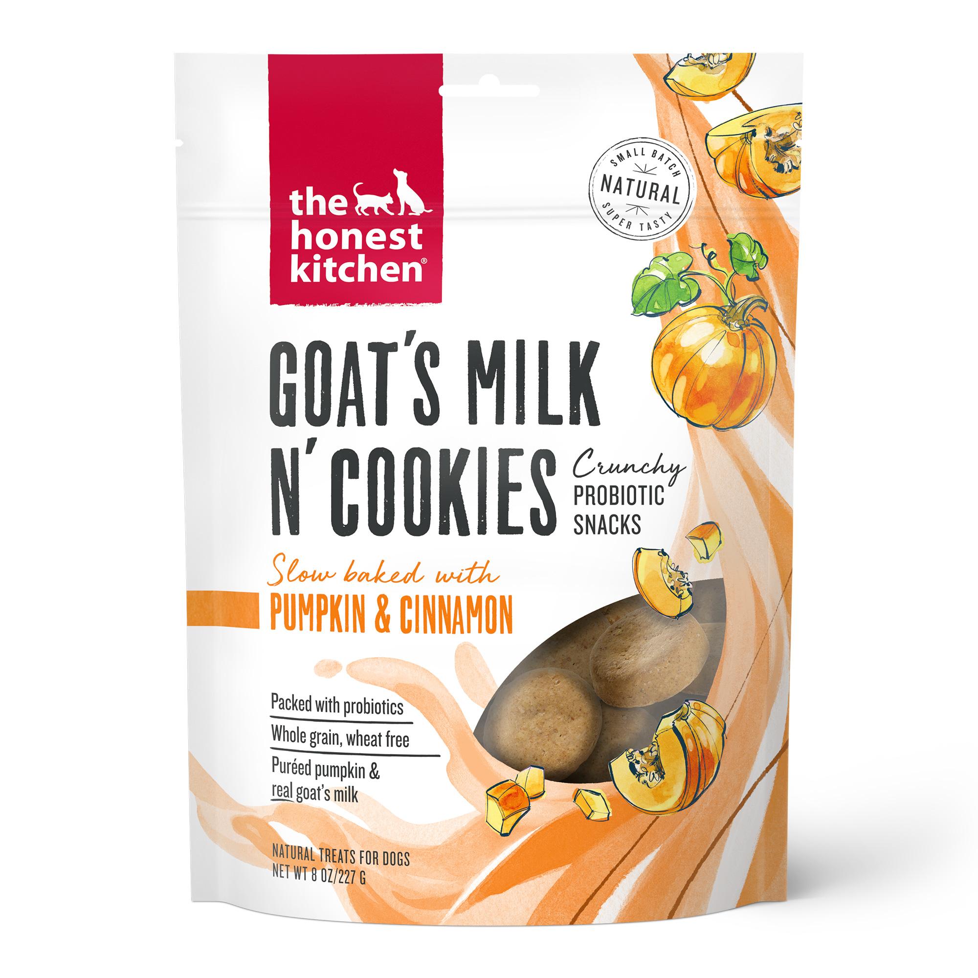 The Honest Kitchen Goat's Milk N' Cookies Pumpkin & Cinnamon Dog Treats, 8-oz