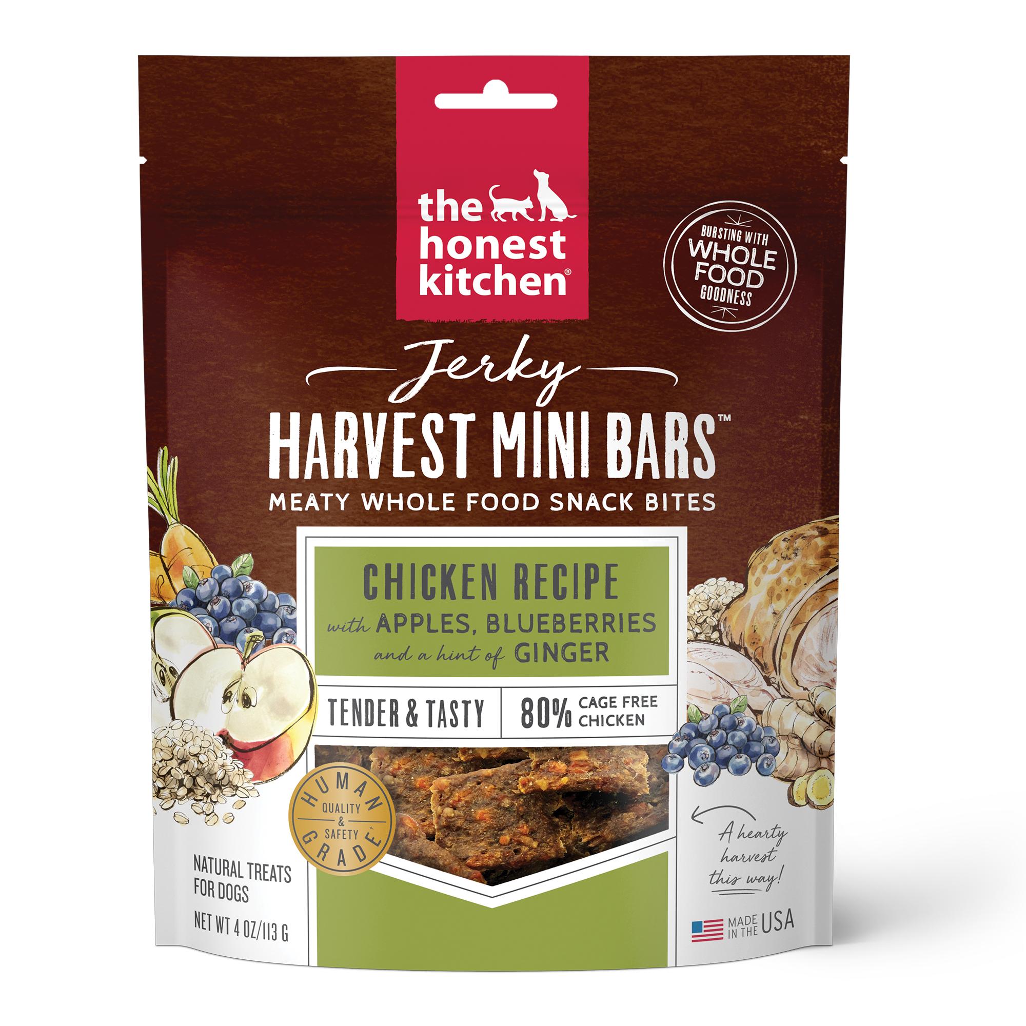 The Honest Kitchen Harvest Mini Bars Chicken Jerky Dog Treats