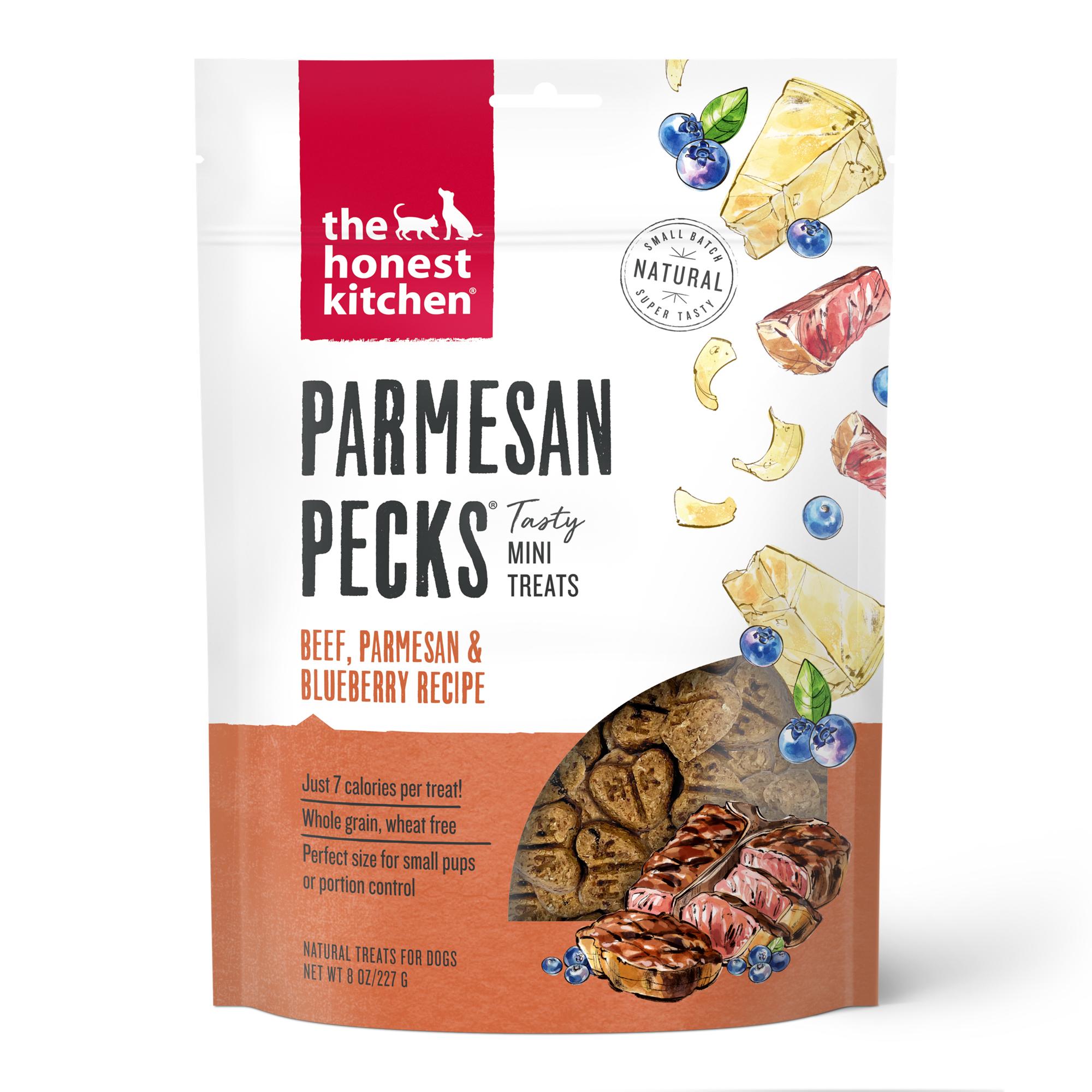 The Honest Kitchen Parmesan Pecks Beef, Parmesan & Blueberry Dog Treats, 8-oz