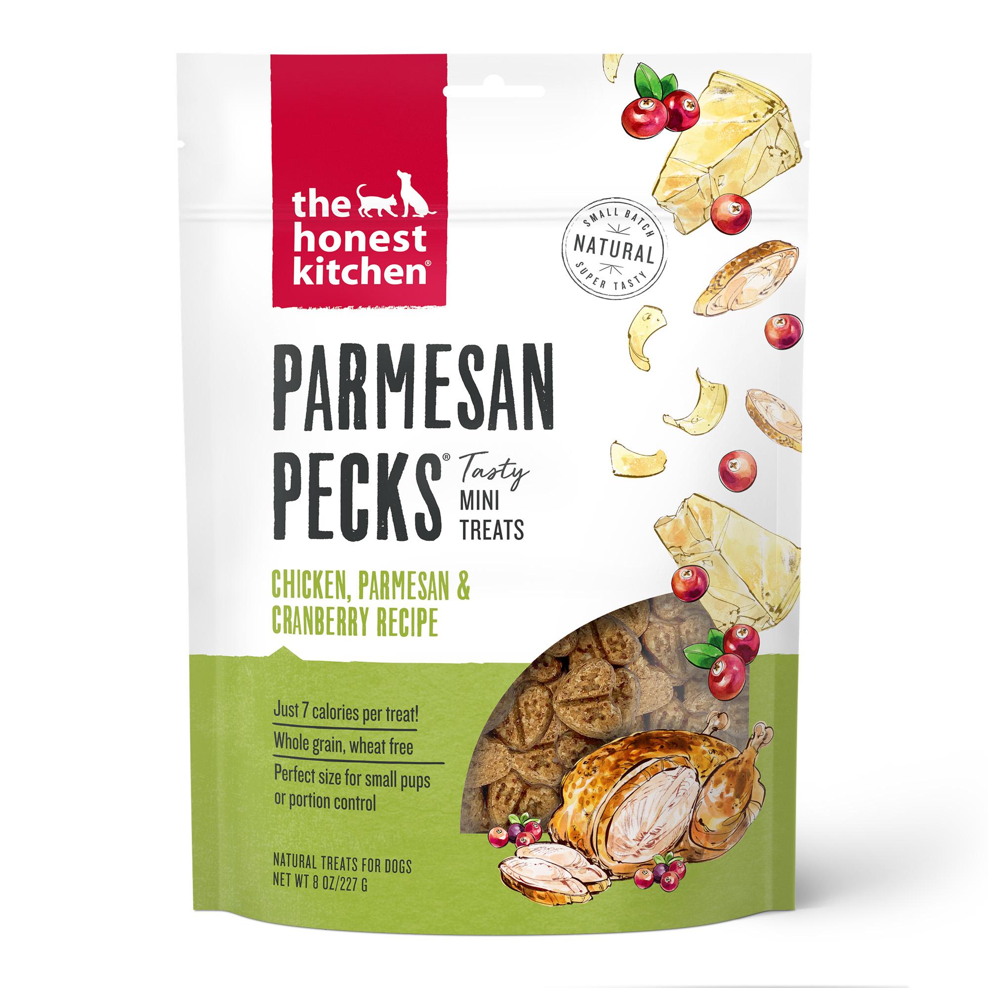 The Honest Kitchen Parmesan Pecks Chicken, Parmesan & Cranberry Dog Treats, 8-oz
