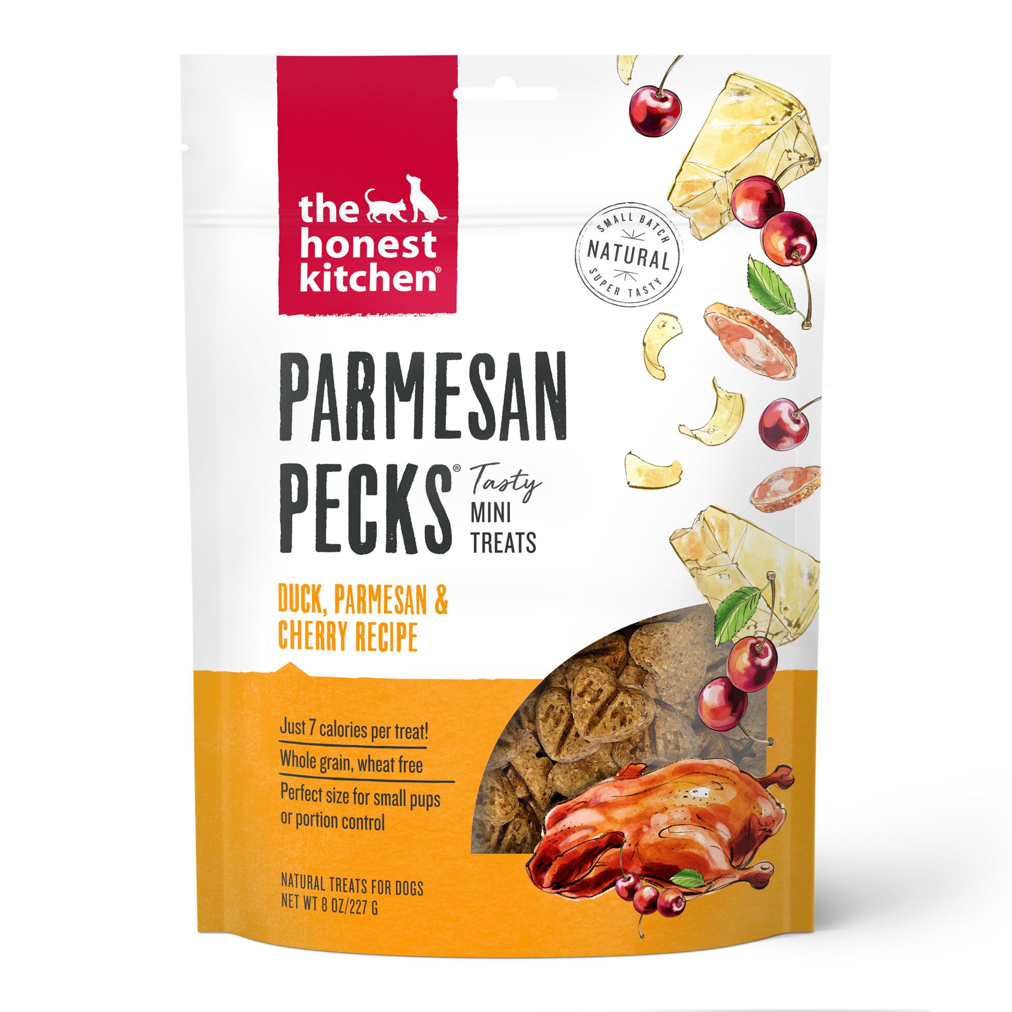 The Honest Kitchen Parmesan Pecks Duck, Parmesan & Cherry Dog Treats, 8-oz