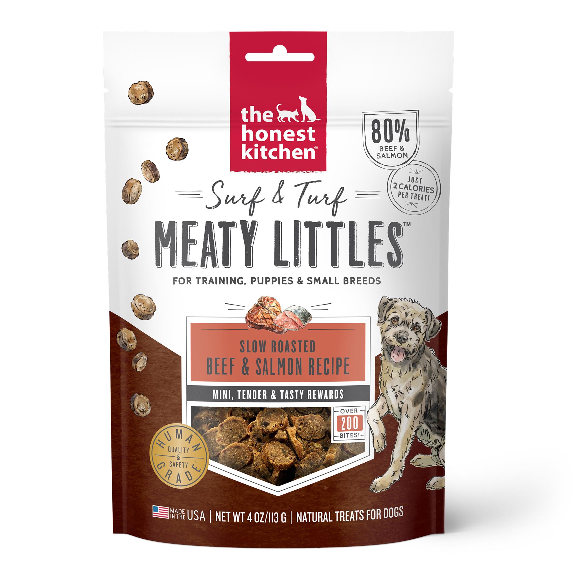 The Honest Kitchen Surf & Turf Meaty Littles Beef & Salmon Dog Treats, 4-oz