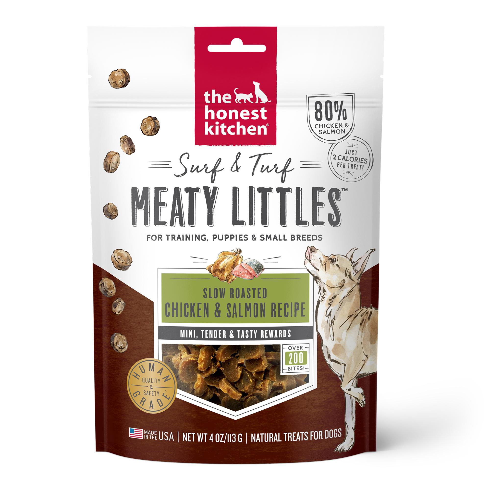 The Honest Kitchen Surf & Turf Meaty Littles Chicken & Salmon Dog Treats, 4-oz