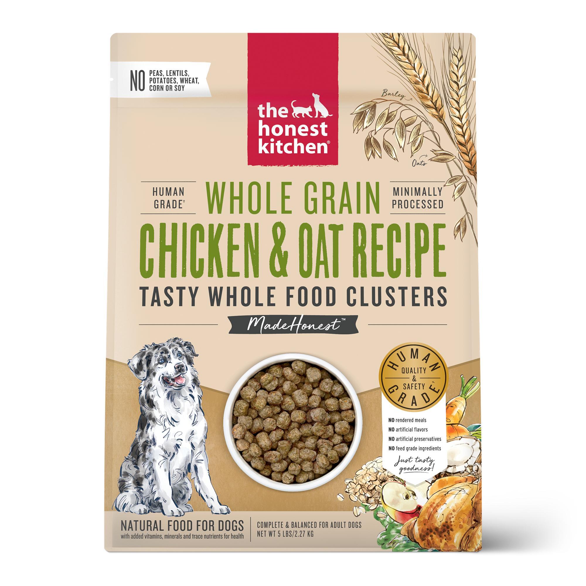 The Honest Kitchen Whole Food Clusters Chicken & Oat Whole Grain Dry Dog Food, 5-lb
