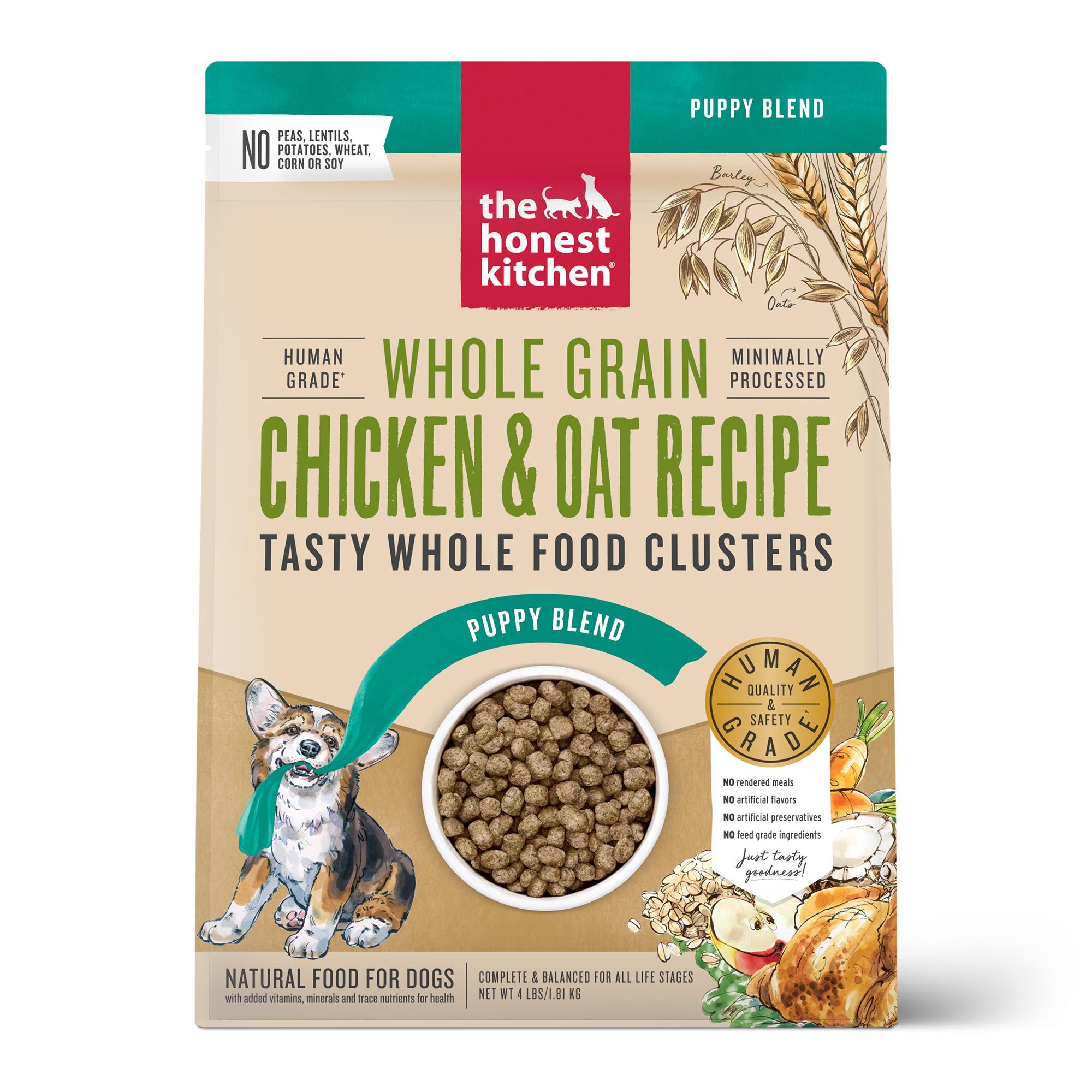The Honest Kitchen Whole Food Clusters Chicken Puppy Whole Grain Dry Dog Food, 4-lb